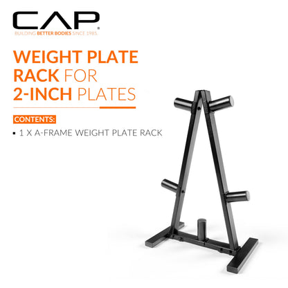 CAP Barbell A Frame Olympic Plate Rack, Dark Gray