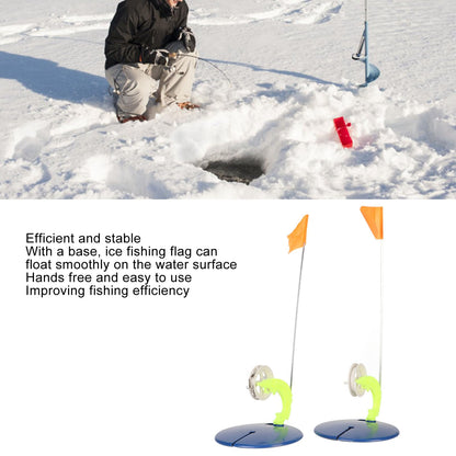 RiToEasySports 6 Set Ice Fishing Tip Ups with Storage Bag - Tip Up Flag Indicators for Winter Fishing