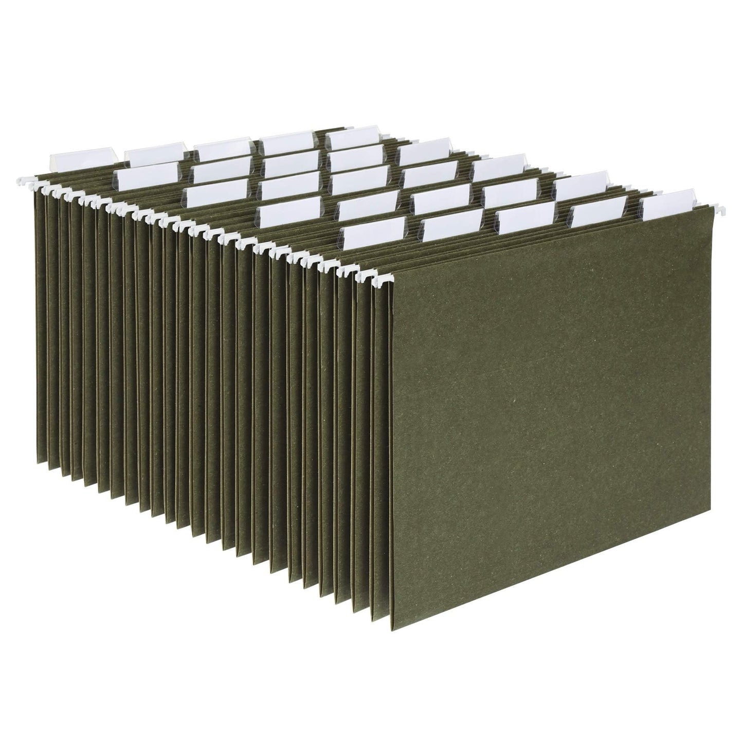 Pendaflex Recycled Hanging File Folders, 25 Pack, Green, Letter Size (8.5" x 11"), 5 Tab Positions, Includes Tabs and Inserts, Eco-Friendly Hanging Files for Office and Document Organization