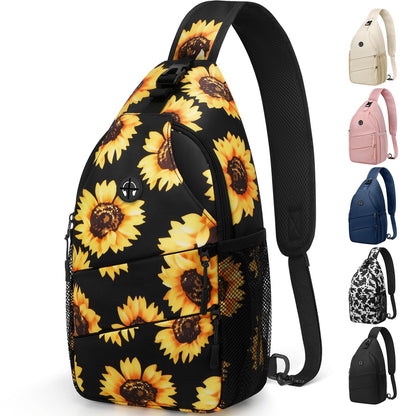 Crossbody Bags for Women Men Trendy Sling Bag Bakpack Casual Chest Bag with Convertible Shoulder Strap