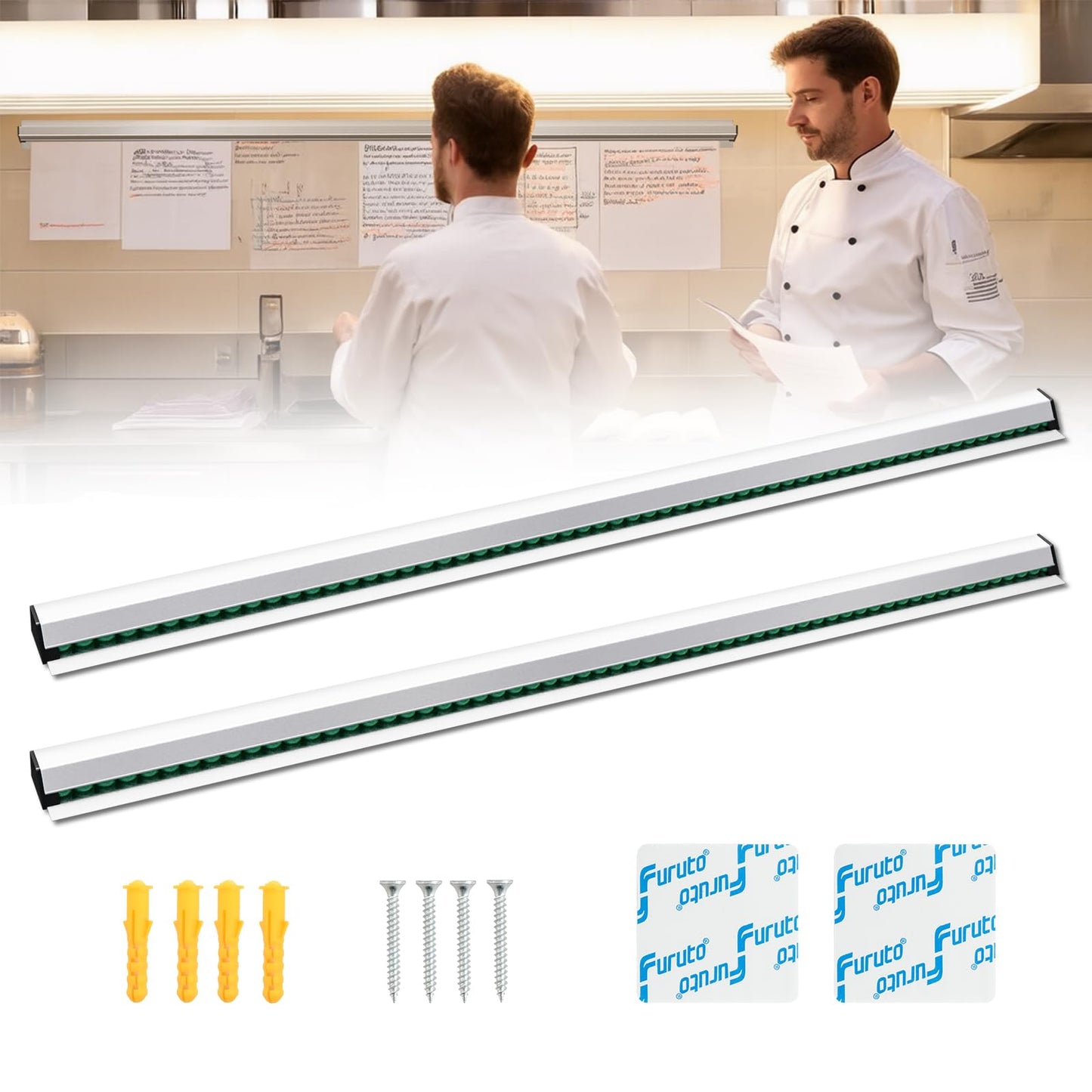 CjgyzTicket Holder for Restaurant, 28/32/36/48/60 inches, Restaurant Order Holder，Durable and Easy to use, Suitable for Commercial Kitchens, cafes, Fast-Food(28 Inch, 2 Pcs)