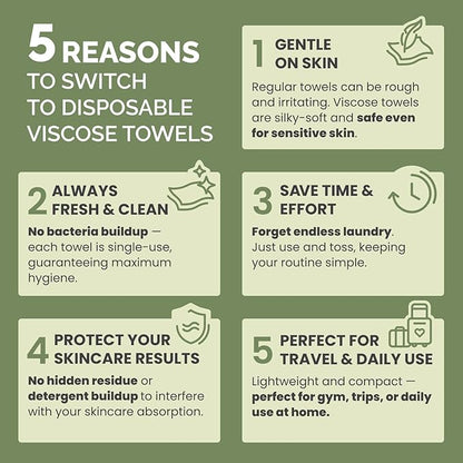 PLANTIFIQUE Disposable Face Towels XL 10"x12"