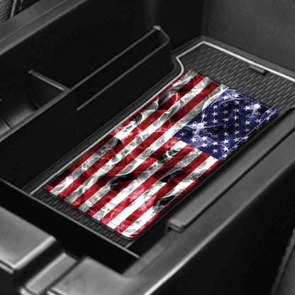 ADUQLZUX Leather Car Registration and Insurance Card Holder, Cute Car Accessories Vehicle Glove Box Car Organizer for Documents, Cards, License Retro American Flag