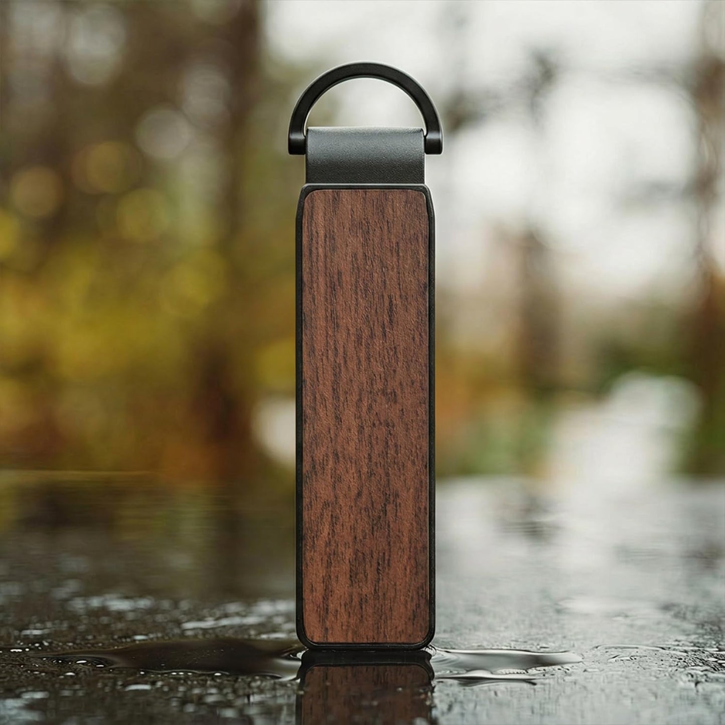 CAXGEK Wooden Key Organizer - Aluminum Wooden Key Organizer holder, Minimalist Innovative Keychain.