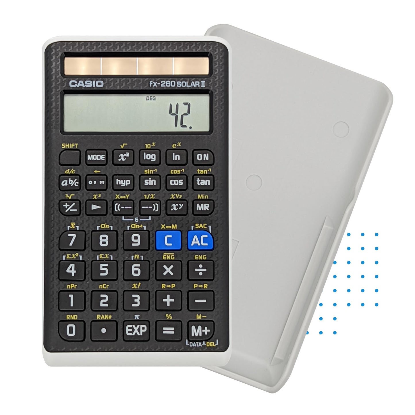 Casio fx-260 Solar II Scientific Calculator | 10-Digit Display | Fraction & Trig Functions | Ideal for Middle School, High School Math, Algebra, Trigonometry | Solar Powered