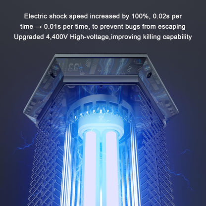 AMUFER Bug Zapper for Outdoor Indoor, Electric Mosquito Zapper Waterproof with 18W Power & 4400V Instant Grid, Insect Control Efficiency Increased 100%, Coverage of 1/2 Acre, for Patio, Backyard, Home