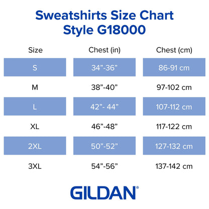 UGP Campus Apparel Gildan Men's Heavy Blend Crewneck Sweatshirt - Large - Black