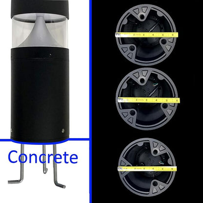 LED Bollard Landscape Lights 25" 10W 3CCT 3000K/4000K/5000K 120-277V Commercial/Residential Lighting Fixture for Garden, Pathway, Driveway. Rated IP65 Suitable for Wet Locations, ETL Listed (4 Pack)