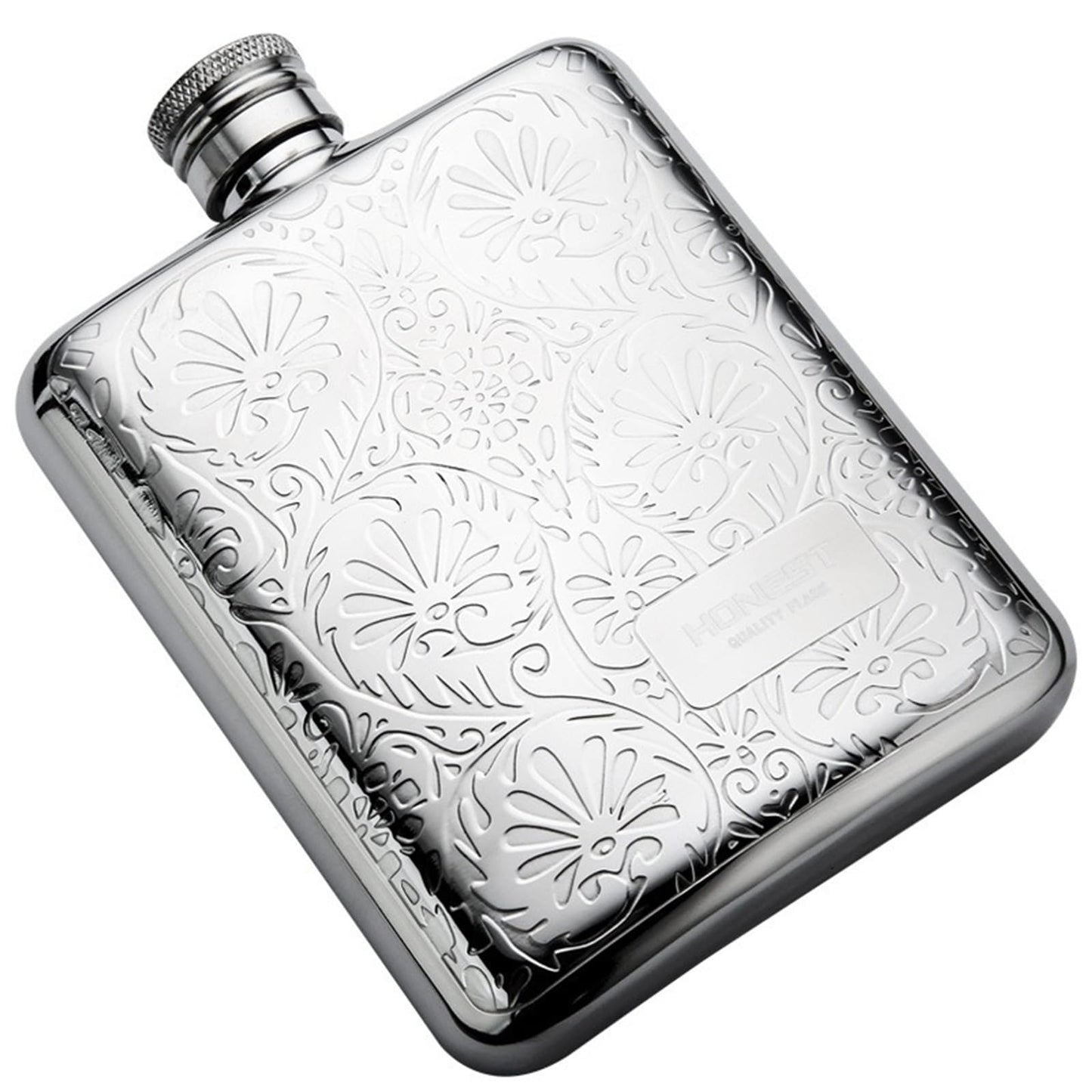 Octaville Whiskey Flask Gift Set for Men - Engraved Leather Hip Flask with Gift Box, Funnel & Polishing Cloth | Ideal Groomsmen Gifts, Father’s Day Presents, Birthday Gifts for Him