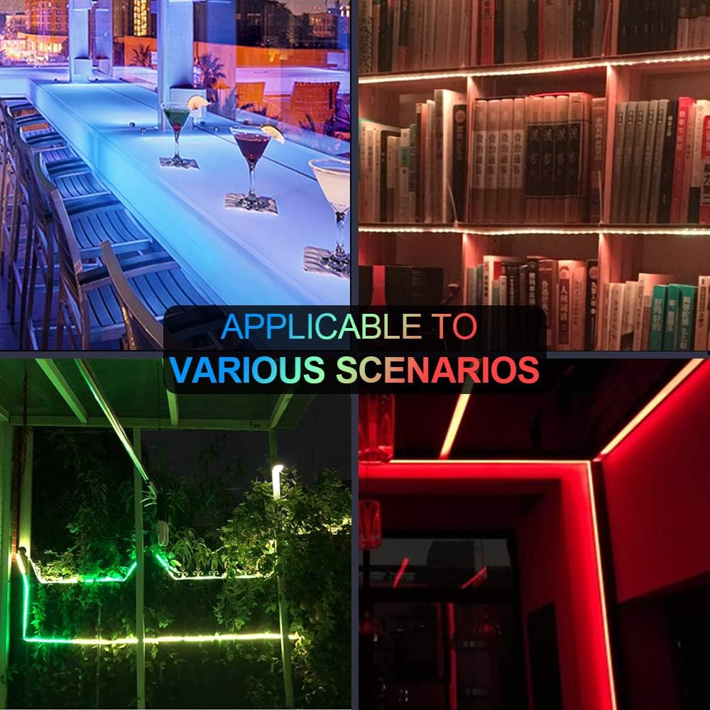 LETOUR LED Strip Lights, WiFi Wireless Smart Phone Controlled Color Changing Rope Lights 16.4ft SMD 5050 RGB Light Strips Sync to Music, Working with Android and iOS System,Alexa, Google Assistant