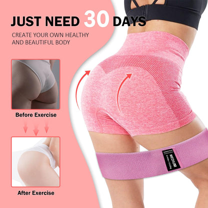 KANGFITER Large Fabric Resistance Bands for Working Out, Loop Exercise Bands for Booty Leg, Butt, Glutes, Stretch Workout Bands for Women & Men, Hip Elastic Bands for Home Gym Fitness, Yoga, Pilates