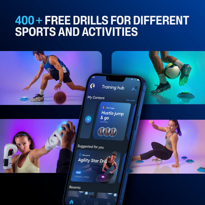 BlazePod Soccer Reaction Training Kit – 6 Reaction Light Pods to Improve Speed, Focus, & Decision-Making - Cognitive Light Drills for Football Players & Coaches - App Access