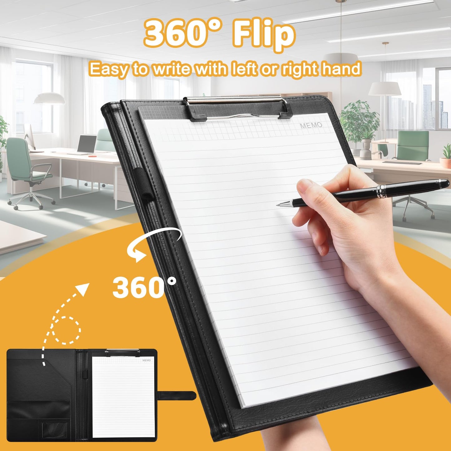 Padfolio Portfolio Clipboard Folder Pacific Mailer Resume Portfolio Folder Legal Document Organizer Legal Pad Holder for Interview School Business Office Conference