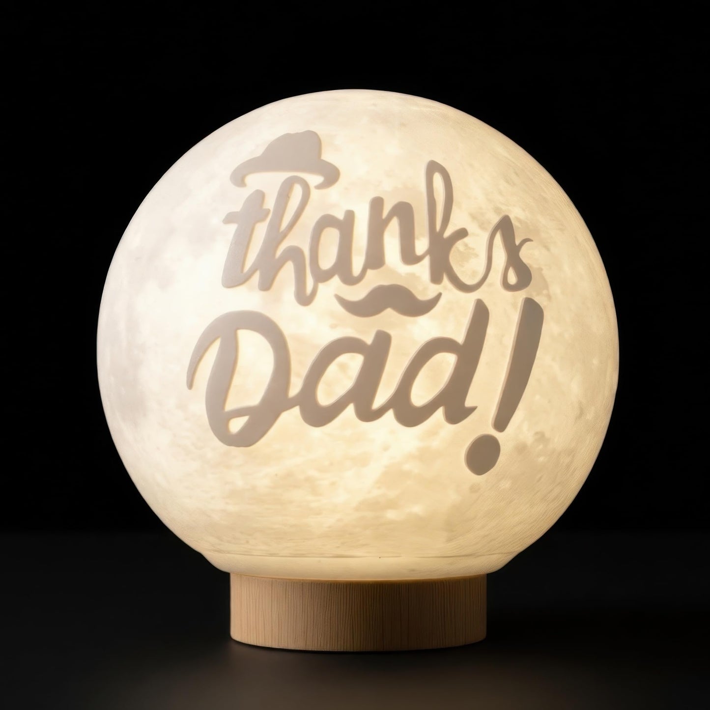 Funnytree Fathers Day Dad Birthday Gift Moon Lamp Night Light - Home Nursery Room Bedroom Office Desk Decor, Gifts for Men Husband Dad