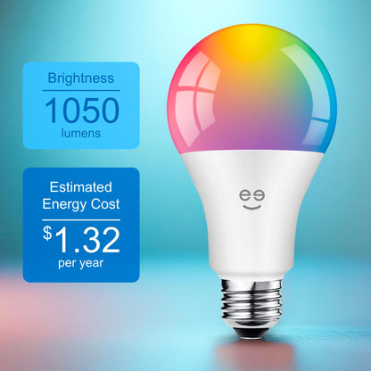 Geeni PRISMA 1050 Wi-Fi LED Light Bulb, Multicolor (2700K): Dimmable LED, A21, 75-Watt Equivalent: Works with Alexa & Google Assistant