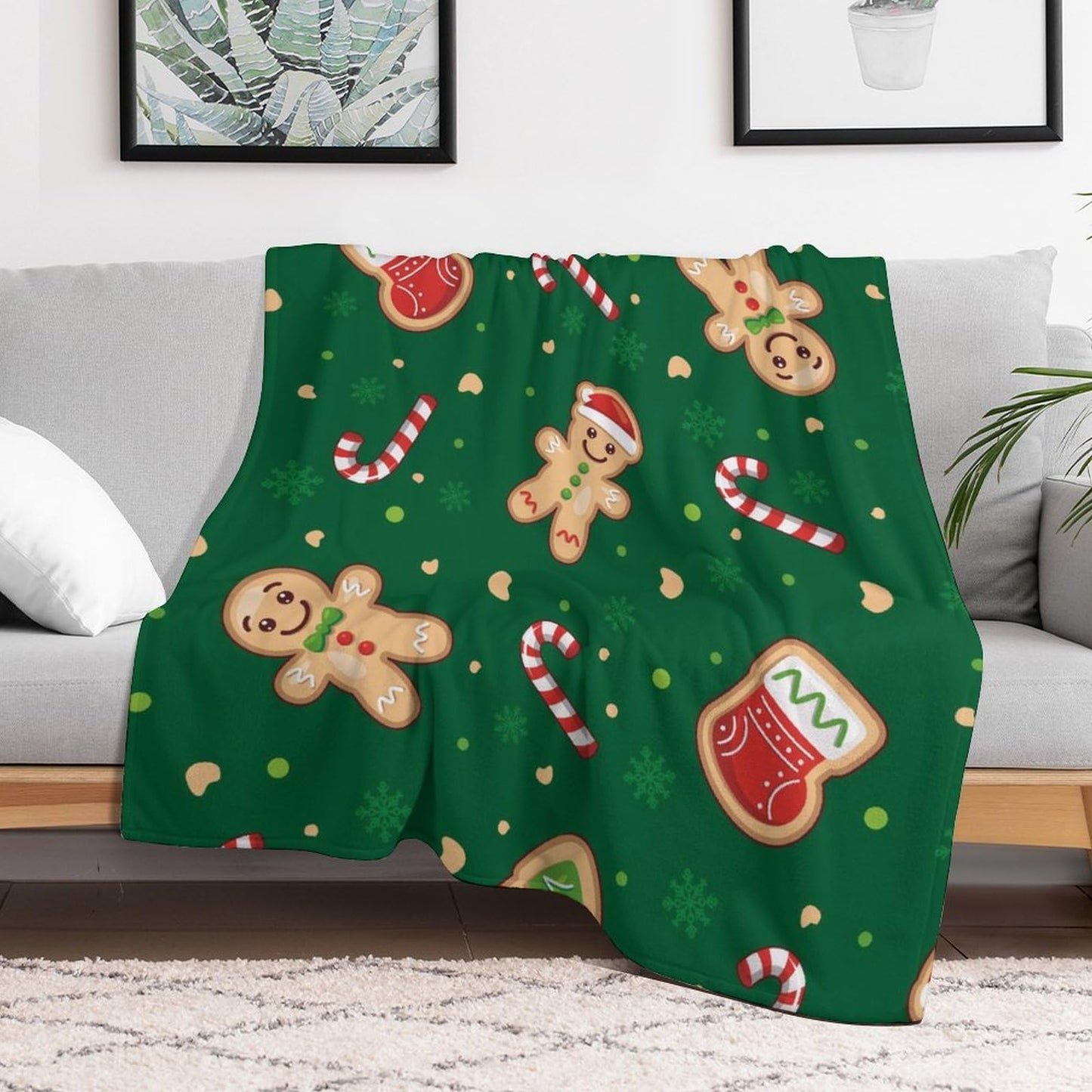 Christmas Printed Blanket Super Soft Flannel Fleece Cozy Blankets for Bed,Sofa,Couch,Gifts for Women Men,Camping and Travel Warm Fuzzy Blanket for All Season (Christmas Stockings, 50" x60)
