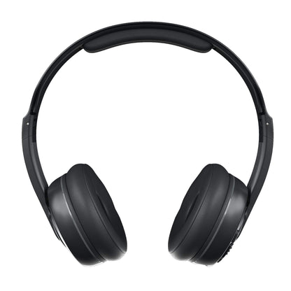 Skullcandy Cassette Wireless On-Ear Headphones, Up to 22 Hours Battery, Foldable Lightweight Design, Backup 3.5mm AUX Cable Included, Microphone for iPhone Android - Black