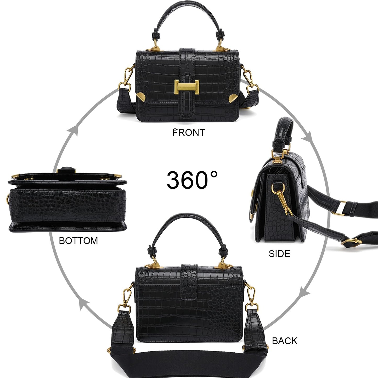LL LOPPOP Crossbody Bags for Women Vegan Leather Small Cross Body Purses Designer Handbags Shoulder Purse Evening Bag