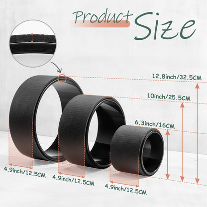 Zmarthumb Back Roller, Foam Roller for Neck & Back Pain Relief, Yoga Wheel for Deep Tissue Muscle Massage, High Density Foam Tool for Physical Therapy, Stretching & Exercise(3 Pack)