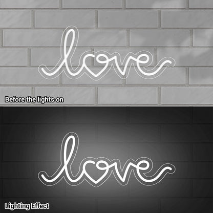 LMHSE You're Like Really Pretty Neon Sign, LED Neon Signs for Wall Decor Dimmable Aesthetic Room Decor for Teen Girl, Party, Bedroom, Wedding Decor, Gifts for Birthday, Christmas (LOVE-White)