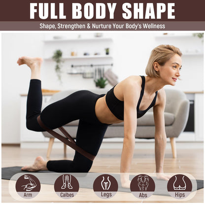 DEEKIN 30 Pcs Resistance Bands Bulk Resistance Loop Elastic Exercise Bands Exercise Equipment for Women Men Home Pilates, Fitness, Gym, Yoga(Dark Brown,40-50 Lbs)