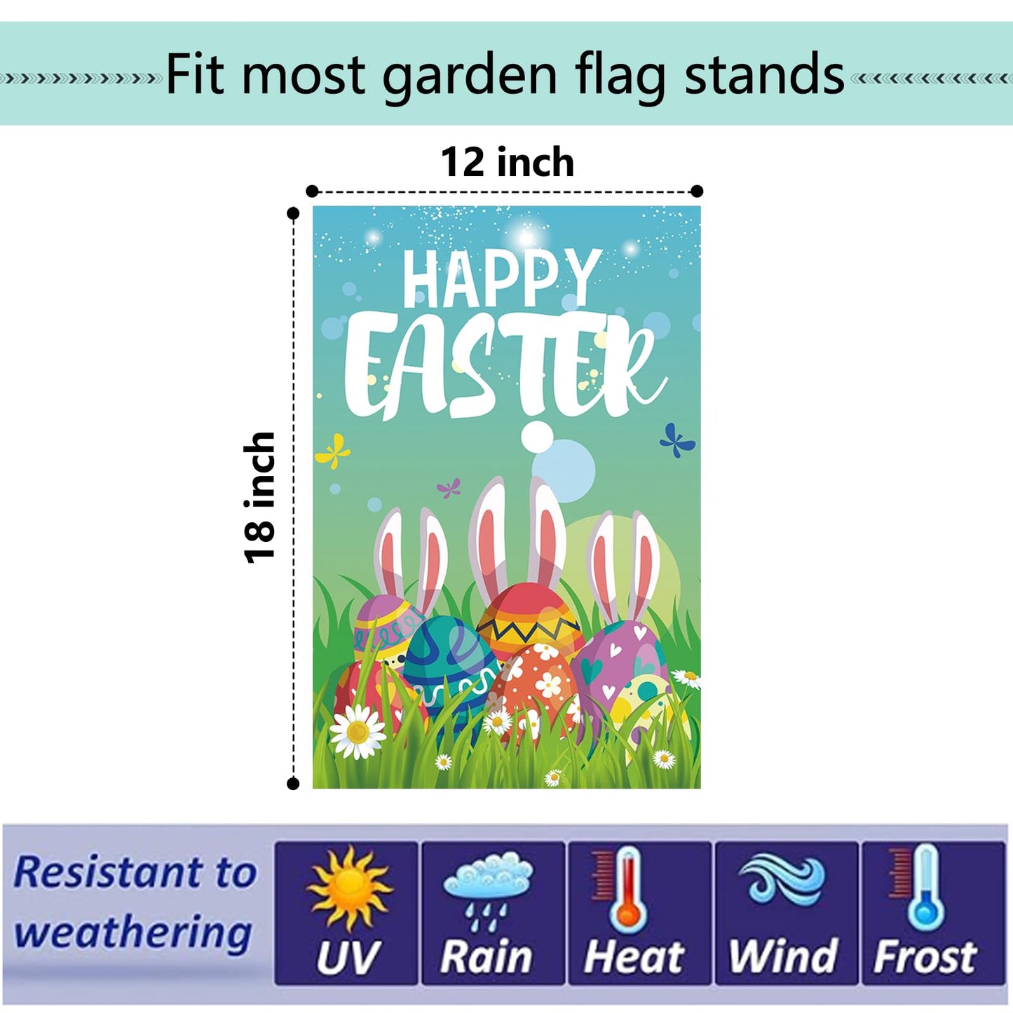 Seasonal Garden Flags Set of 12 Double Sided 12x18 Inch, Small Yard Flags for Outside, Spring Summer Fall Winter & Holiday Outdoor Decor, 4th of July Halloween Christmas Decorations for All Seasons