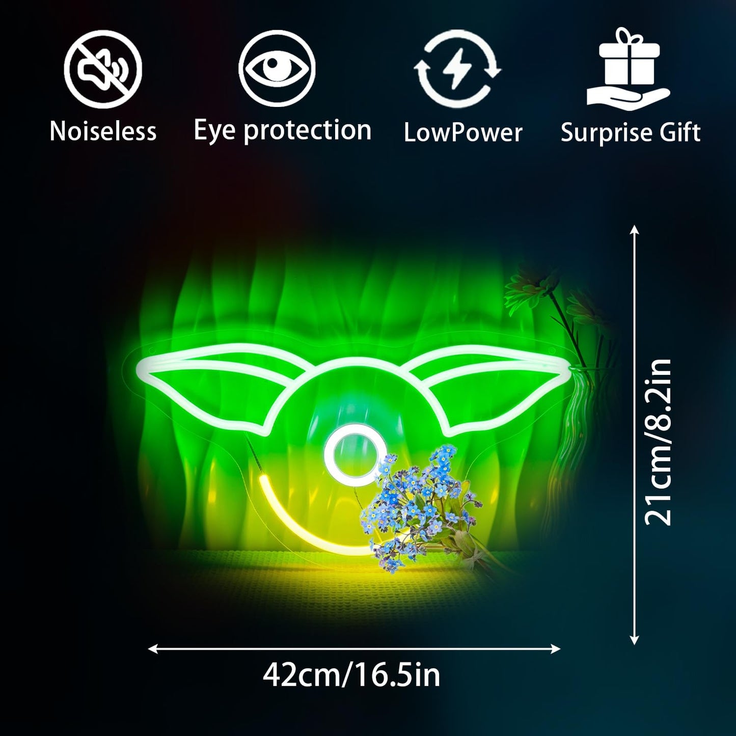Bkuupau Neon Sign, Anime Neon Signs for Wall Decor LED Light up Signs Home Decor for Bedroom, Man Cave, Gaming Room, Party, Club, Pub, Bar Decoration Christmas Halloween Easter Gift USB Operated