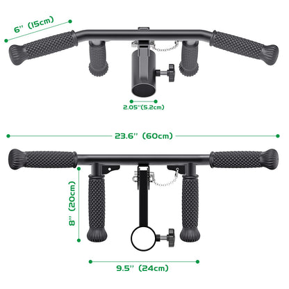 SELEWARE T Bar Row Attachment for 2" Olympic Barbell Bar, Solid Adjustable Multi-Grip Landmine Handle Attachment with Non-Slip Rubber Handle, Fits 2" Olympic Bars Strength Training Bars