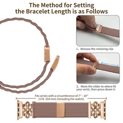 Chinber Braided Band Compatible with Apple Watch Bands 40mm 38mm 41mm 42mm 44mm 45mm 46mm 49mm, Magnetic Clasp Fabric Nylon Interlock Buckle Straps for iWatch Ultra Series 10/9/8/7/6/5/4/3/2/1/SE