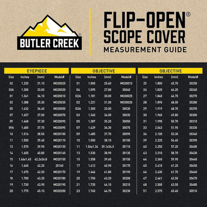 Butler Creek Flip-Open Scope Cover,51.9mm, Size 33, 30330