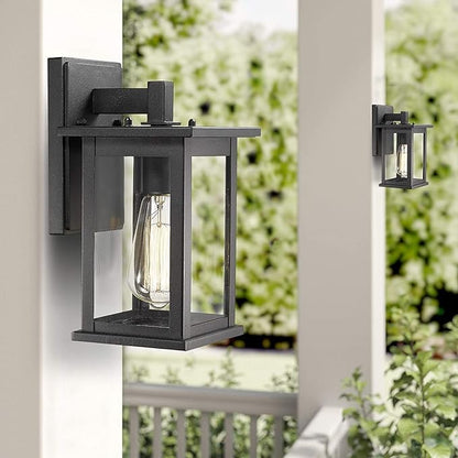 Bestshared Outdoor Wall Scone, Outdoor Wall Mounted Light Indoor Single Light, Outdoor Wall Lighting Fixture, Exterior Wall Lantern with Clear Glass