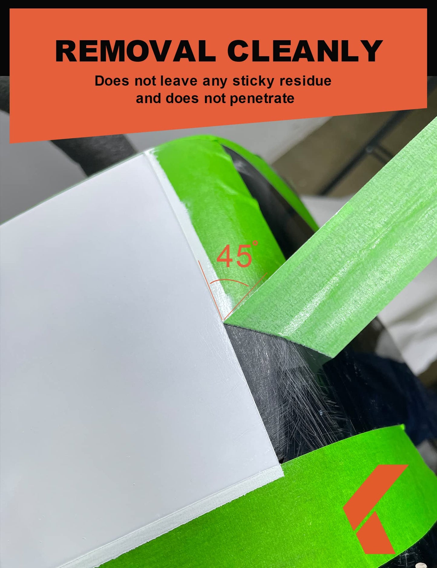 KREFINISH Painters Tape - Green No Residue Automotive Masking Tape, Heat Resistant for Paint Booth, 1.41 Inches x 60 Yards, 6 Rolls