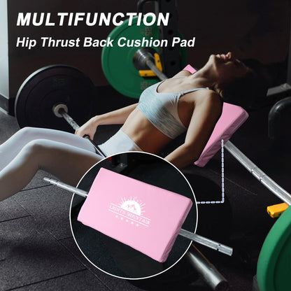 Lights Mountain Square Hip-Thrust Pad Protective Extra Thick Foam pad for Barbell Weightlifting Hip Thrusts and Glute Bridges Workouts Home Gym Equipment (Pink)