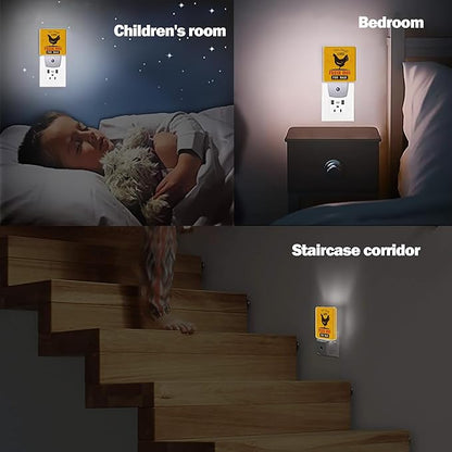 Retro Farm Rooster Night Light Plug in Wall Lamp Smart Dusk to Dawn Sensor for Home Decorative, Kids Room Bedroom Bathroom Kitchen Hallway Gifts