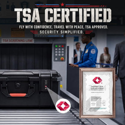 Pistol Gun Case - Shockproof & Waterproof Hard Case with Pre-Cut Foam | Holds Multiple Handguns, TSA Approved Locks