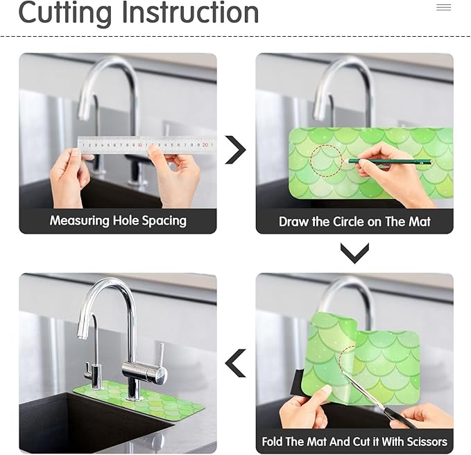 Kitchen Sink Splash Guard 1 PC 30 Inch Sink Faucet Mat Splash Guard