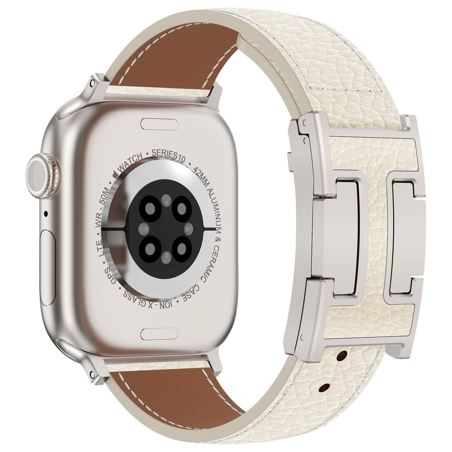 CHANCHY Leather Magnetic Watch Band Compatible with Apple Watch Bands 40mm 38mm 41mm 42mm 44mm 45mm 46mm, Top Grain Leather Dressy Band for Women Men iWatch Ultra SE3 Series 11/10/9/8/7/6/5/4/3/2/1