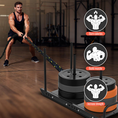 Brobantle Weight Sled Pulling Rope 40FT, Trainer Physical Training Strength Rope for Workout Sled,Tire Pulling Workout, Fitness Resistance,Football Exercise Equipment for Men and Women