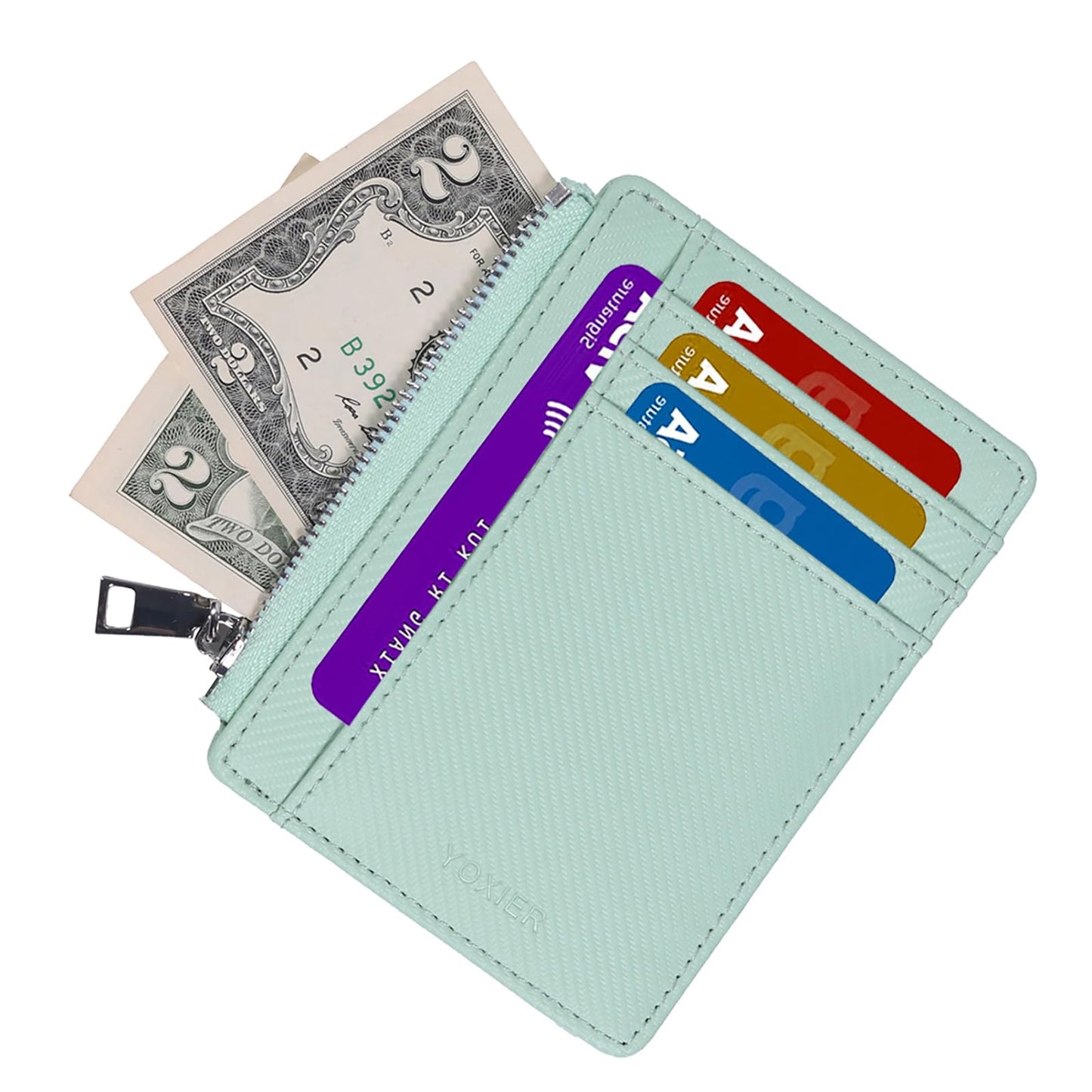 YOXIER Slim Minimalist Wallet, Front Pocket Wallets, RFID Blocking, Credit Card Holder for Men & Women (Nile Blue)