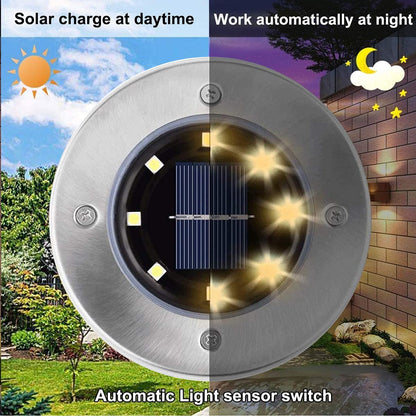 Rayolon Solar Ground Lights, Waterproof Solar Garden Lights, Upgraded Outdoor Garden Waterproof Bright in-Ground Lights, Landscape Lights for Pathway,Yard,Deck,Lawn,Patio,Walkway (12 Pack Warm Light