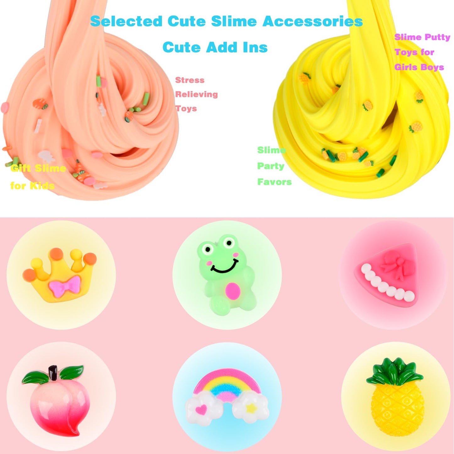WUHUANIU 15 Pack Mini Slime, Butter Slime Party Favors, Soft Non-Sticky and Stretchy Slime Kit for Classroom Prizes, Christmas Stocking Stuffers, Goodie Bag Stuffers for Kids Boys Girls, N001 N002