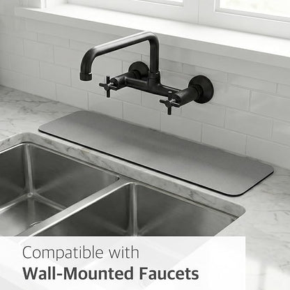 Customizable Faucet Mat for Kitchen Sink: 30"L x 5.5"W DIY Cuttable Bathroom