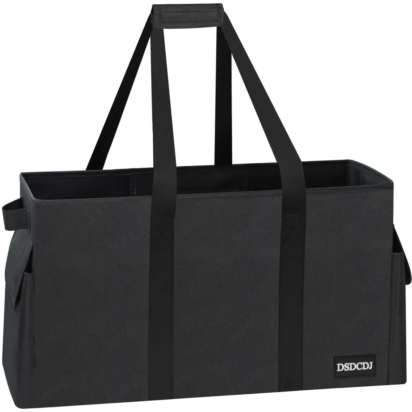 DSDCDJ Sturdy Extra Large Utility Tote Bag with Hard Bottom & Sides, Heavy Duty Grocery Tote Bag, Thirty One Utility Tote with Handles for Shopping, Beach, Picnics, Camping, Car (22.5"x11"x12")