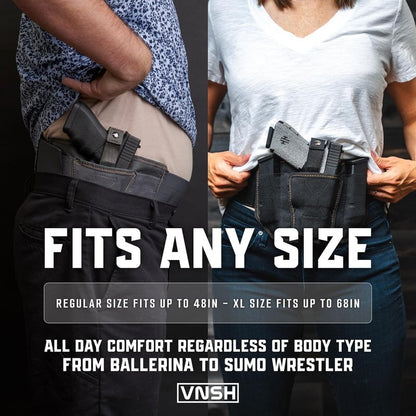 Belly Band Holster - Comfortable Concealed Carry for 99% of Handguns | Secure Fit with Built-in Mag Pouches
