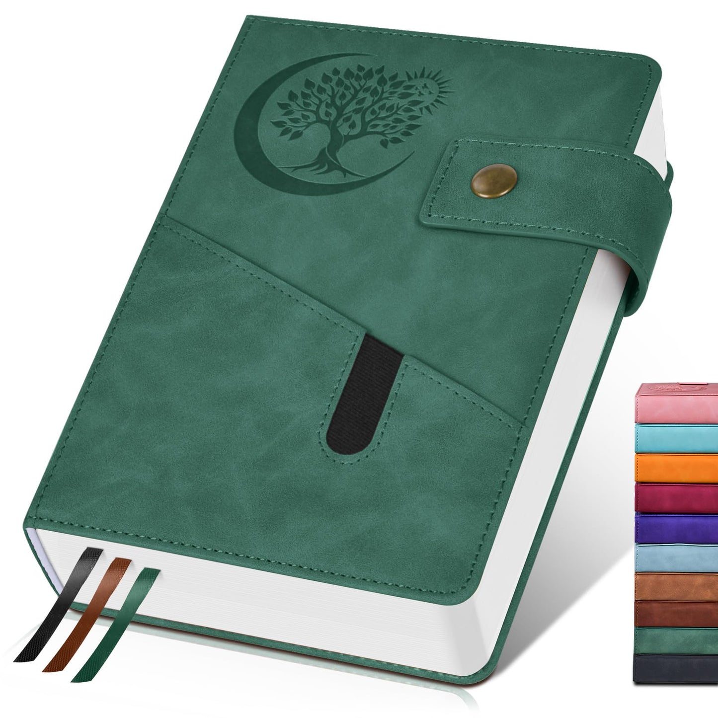 PAIBAS B5 Leather Journal Notebook, 365 Pages Thick Hardcover Lined Journal for Men Women, Large 7.6" x 10" College Ruled Notebooks for Work, School, Travel, Business, Note Taking, Writing Diary