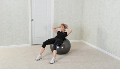 Black Mountain Products Professional Grade Stability Ball - Pro Series 1000Lbs Anti-Burst 2000Lbs Static Weight Capacity Blue