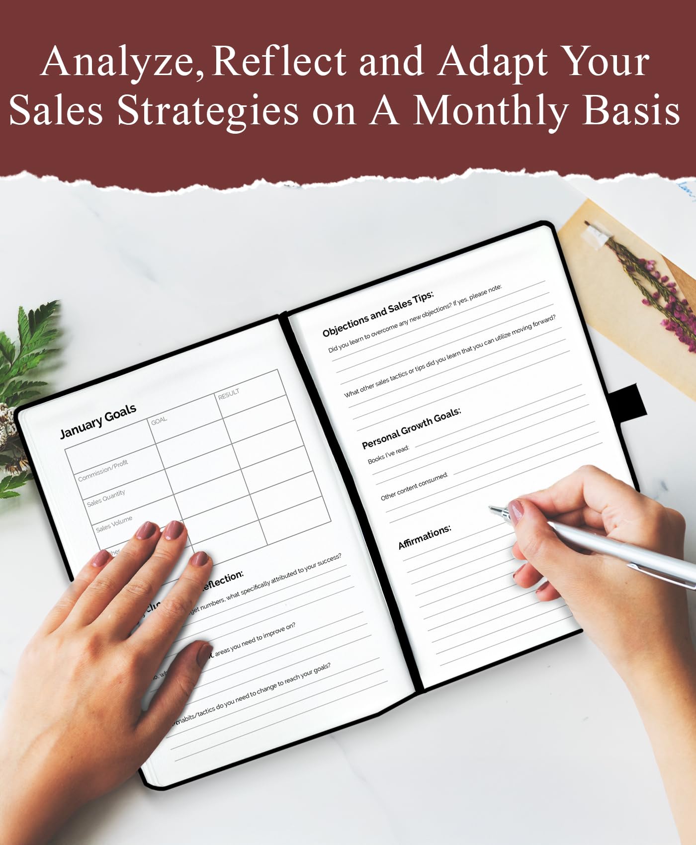 The Closer's Notebook: Sales Journal & CRM Notebook for Sales Reps, Sales man tracking, Prospecting, follow up notebook, Overcoming objections, Goal setting planner & Sales Log book