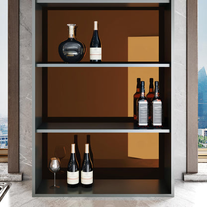 WESTICK Glossy Brown Mirror Stickers Self Adhesive Flexible Mirror Film Peel and Stick Mirrors Contact Paper Tawny Metallic Permanent Vinyl Wrap for Cabinets Appliances Shelf Liner DIY Decor 15.8"X80"