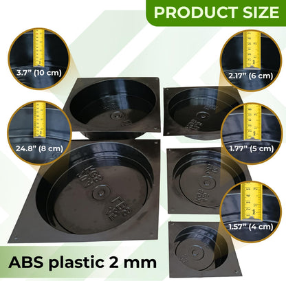 BETONEX DIY Concrete Weight Mold Set - 5 pcs ABS Plastic 2mm Thick - Dumbbell & Barbell Weight Plates