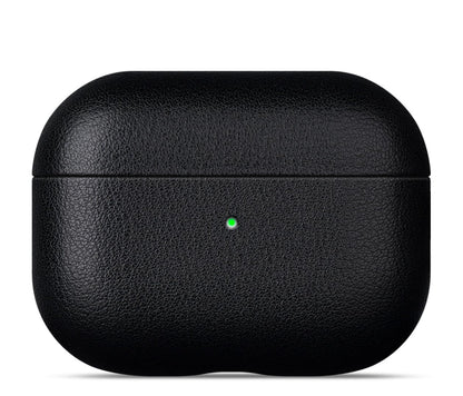Lopie Leather Case Compatible with AirPods Pro 3rd Generation, Protective Hard Cover Fully-Wrapped with Top Grain Leather, Handmade for AirPods Pro 3 Case Cover (Not for AirPods Pro 2nd Gen) - Black